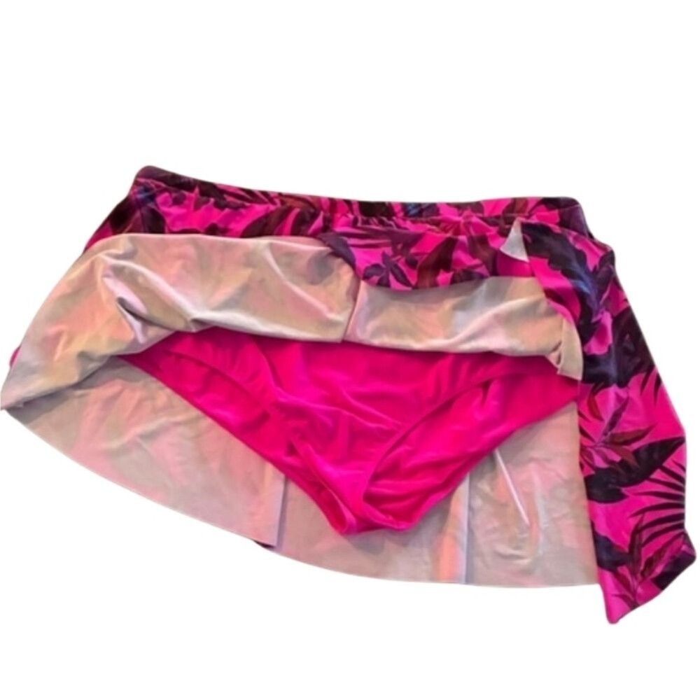 NEW Torrid 0 Set Wireless Bikini Top + Skirted Brief Tropical AX-1938 - Picture 10 of 10